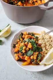 Moroccan Spiced Chickpea Kale And Sweet Potato Stew Rezept Gesunde Herbstrezepte