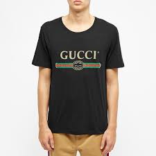 Gucci Cotton Distressed Fake Logo T Shirt In Black For Men Save 39 Lyst Fake gucci bags often feature irregularities upon closer inspection. gucci black distressed fake logo t shirt for men