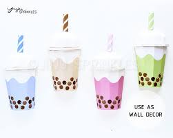 Bubble Tea Art Origami Wall Art Bubble Tea Illustrations Boba Tea Paper 3d Paper Model Diy Boba Tea Paper Art Pr Tea Crafts Bubble Tea Origami Wall Art