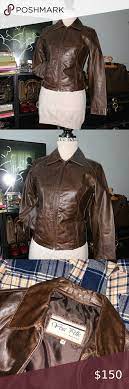 Vintage Vera Pelle Italian Brown Leather Jacket Brown Leather Jacket Leather Jacket Jackets