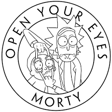 Various themes, artists, difficulty levels and styles. Rick And Morty Open Your Eyes Tv Shows Adult Coloring Pages