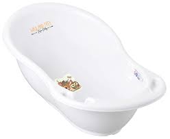 Measures 30.5 l x 19.6 w x 11.8 h. Tega Baby Ergonomic Baby Bath Tub 86 Cm With Built In Thermometer Plug For Draining Water Drain Plug Safe Bath Baby Bath New Born 0 12 Months White Deer Design Buy Online