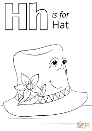 Letter H Is For Hat Super Coloring Abc Coloring Pages Letter H Coloring Page Alphabet Coloring Pages