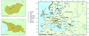 Convenient car road map hungary (road map hungary). Map Of Europe Highlighting Hungary And Georgia And The Locations Of Download Scientific Diagram