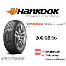 Harga tayar kereta hankook 2018. 205 50 16 Hankook V2 Concept 2 With Installation Shopee Malaysia