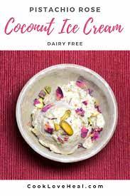 If your coconut cream is sweetened, just reduce the amount of sweetener in the recipe. Pistachio And Rose Petal Coconut Ice Cream Vegan Gf Cook Love Heal With Rachel Zierzow