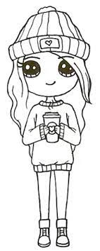Kleurplatennl print gratis een kleurplaat bouwplaat of puzzel. Pin By Mia On Dessin A Imprimer Kawaii Girl Drawings Cute Little Drawings Cartoon Girl Drawing