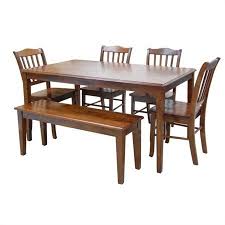 Boraam Shaker 6 Piece Dining Set Multiple Finishes Walmart Com Kitchen Dining Furniture Dining Set With Bench Dining Room Table