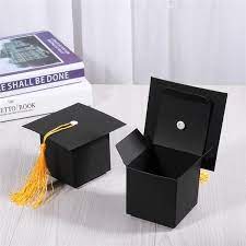 24pcs Graduation Cap Shaped Delicate Creative Fashion Party Decorations Candy Box Gift Box Holders Party Favor Box Wish Graduation Favors Graduation Gift Box Graduation Party Favors Boxes