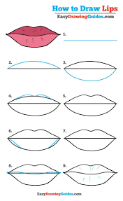 To draw a woman's lips, start by drawing 3 overlapping circles in an imaginary triangular area, with 1 circle on top and 2 below. How To Draw Lips Really Easy Drawing Tutorial Drawing Tutorial Easy Drawing Tutorials For Beginners Easy Drawings