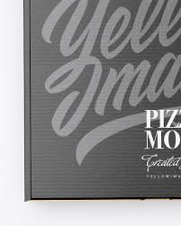 Download Closed Cardboard Pizza Box Mockup Yellow Author PSD Mockup Templates