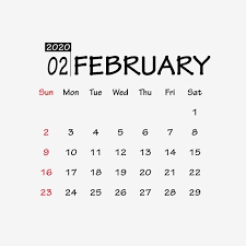 February 2020 Clipart Vector Png Element Calendar New2020 Calendar New Year October Png And Vector With Transparent Background For Free Download Clip Art Calendar New Years Background