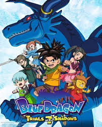 Shu and his friends use their new shadows and work together to defeat evil. Blue Dragon Tenkai No Shichi Ryuu Blue Dragon Dragon Anime 90s Cartoon