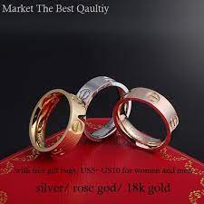 Cartier international snc, or simply cartier (/ˈkɑːrtieɪ/; Quality Carter Love Ring 4mm Width Titanium Steel Brand Ring 18k Gold Rose Gold Silver Screw Ring For Women Men Gifts With Bags In Love Ring 18k Gold 18k Ring