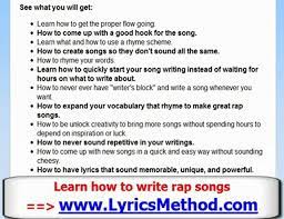 The term bar gets thrown around a lot in hip hop, and you'll. How To Write A Rap Song Learn To Write Rap Lyrics Tips L Video Dailymotion