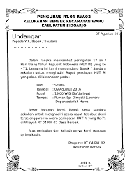 Salah satu surat resmi yang sering kali kita temui adalah surat undangan kerja bakti dari rt. Contoh Surat Undangan Rapat Rt Untuk Warga Sample Surat Undangan