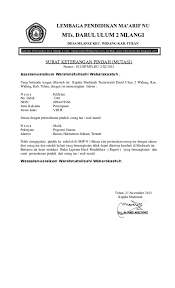 .km 17 surat keterangan pindah sekolah nomor : Doc 16 Surat Pindah Siswa Doc Sukatani Tiga Academia Edu
