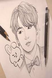 Discover and share the best gifs on tenor. Bts Jung Kook Cute Drawing Page 1 Line 17qq Com