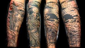 This is a very good vision of this purely mythological creature 🙂 Black Grey Lower Leg Tattoo Alan Hooks Trueartists