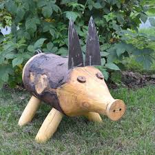 Ein Schweinchen Fur Den Garten Zum Runden Geburtstag Drechseln Kettensage Chainsaw Woodturning Wood Holz Fichte Spruce Garte Holztiere Schwein Garten
