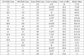 So Danca Adult Bliss Ballet Shoe Size Chart For Toddler