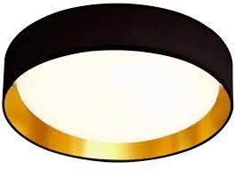 Zoey olympic gold modern/contemporary dome mini pendant light. Gianna 25w Led 50cm Flush Mount Ceiling Light Gold Black Shade