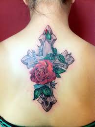 Cross with flowers tattoos for women. Pin On New Tattoo By Lucy