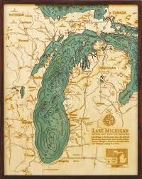 Lake Michigan 25w 31h From Thos Baker Laser Cut And Hand