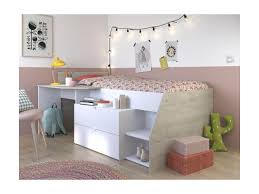 479,99€ buffet scandinave blanc mat avec portes coulissantes snoop. Lit Gisele Bureau Et Rangements 90x200cm Blanc Et Chene