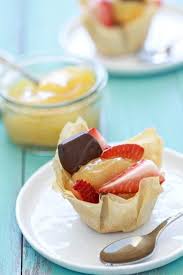 The delicate, flaky pastry dough is cut into rounds. Lemon Curd And Fresh Fruit Phyllo Tarts Good Life Eats