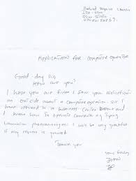 Now, write a cv with a cover letter for the post. Application Letter Witten By An Employee For The Position For Computer Operator Education Nigeria