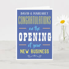 Congratulations On Opening Your New Business Card Zazzle Com Business Cards Creative Templates Business Cards Creative Custom Greeting Cards