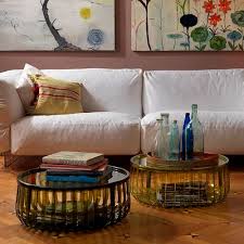 Low to high sort by price: Contemporary Coffee Table Panier Kartell Polycarbonate Round With Storage Compartment