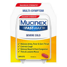 maximum strength mucinex fast max severe cold caplets 20ct