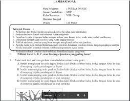 Soal dan jawaban pat pjok kelas 8. Soal Dan Jawaban Pat Pjok Kelas 8 Kurikulum 2013 Soal Pelajaran
