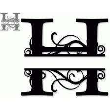 Download Silhouette Design Store H Monogram Free Monogram Fonts Cricut Monogram H Monogram