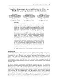 Movies interactive and downloadable worksheet. Pdf Teaching Science Via Animated Movies Its Effect On Students Learning Outcomes And Motivation