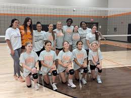 The volleyball team worked hard at team camp this week!