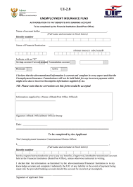 The ministry of labour & employment is one of the oldest and important ministries of the government of india. Form Ui 2 8 Authorisation To Pay Benefits Into Banking Account Department Of Labour Republic Of South Africa Printable Pdf Download
