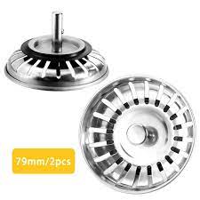 Sizing your kitchen sink plugs. Buy Sink Strainer Plug Kitchen Waste Stainless Steel For Kitchen Bathroom Uk Sinks 79 81 84mm Pack Of At Affordable Prices Free Shipping Real Reviews With Photos Joom