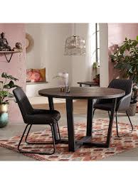 John Lewis Partners Calia 6 Seater Round Dining Table Dark Side Chairs Dining Dining Chairs Round Dining Table