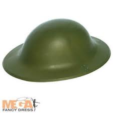 Details About Army Helmet Adults Fancy Dress Ww2 Military Tommy Brodie Adult Costume Accessory