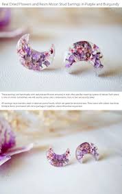 We love to make memorable pieces from all occasions such as jewellery made from funeral flowers as well as wedding flower jewellery. Earrings Floral Resin Jewellery Resin Studs Small Earrings With Dried Flower Jewelry