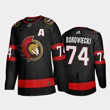 A virtual museum of sports logos, uniforms and historical items. Mark Borowiecki Home Ottawa Senators Jersey 2020 21 2d Head Black