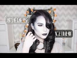 Black And White Makeup Looks Halloween Halloween Black And White Movie Makeup Look Black And White Makeup Black And White Costume Movie Makeup