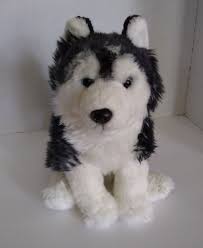 Black And White Bulldog Stuffed Animal Siberian Husky Plush Stuffed Toy 10 Black White Blue Eye Books A Million Euc Siberian Husky Dog Siberian Husky Baby Stuffed Animals