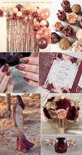 2021 Wedding Trends Chic Rose Gold Wedding Ideas Elegantweddinginvites Com Blog Gold And Burgundy Wedding Wedding Rose Gold Theme Red Fall Weddings