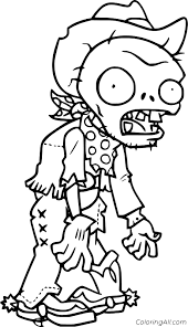 Explore 623989 free printable coloring pages for your kids and adults. Cowboy Zombie From Pvz 2 Coloring Page Coloringall
