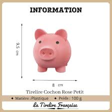 Tirelire Rose Tirelire Cochon En Fonte Rose Décoration Long 10.5 Cm  Tirelire Cochon Rose