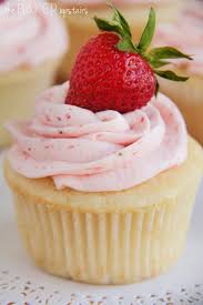Vanilla Cupcakes With Fresh Strawberry Buttercream Savoury Cake Cupcake Cakes Cupcake Recipes